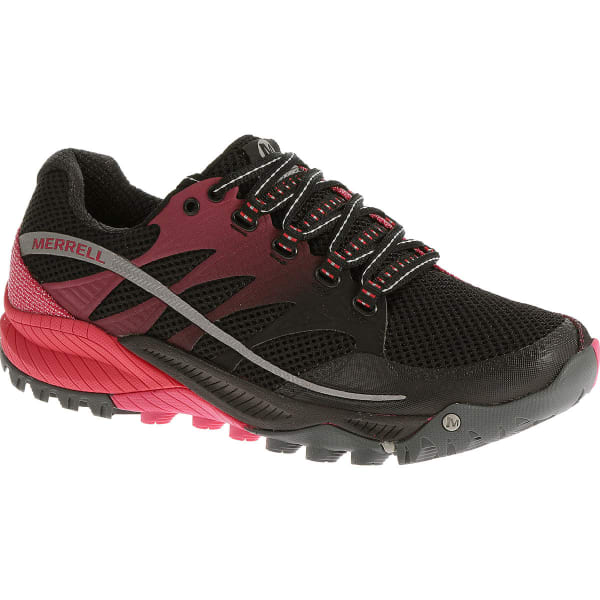 MERRELL Women's All Out Charge Running Shoes, Black/Geranium