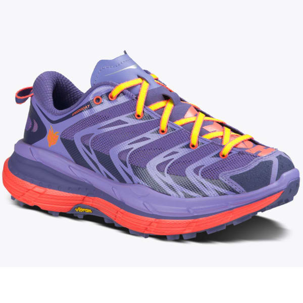 HOKA ONE ONE Women's Speedgoat Trail Running Shoes, Corsican Blue/Neon Coral