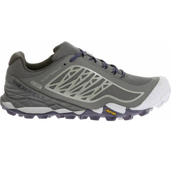 MERRELL Women's All Out Terra Ice Waterproof Trail Shoes, Grey/Royal Blue - Eastern Mountain Sports