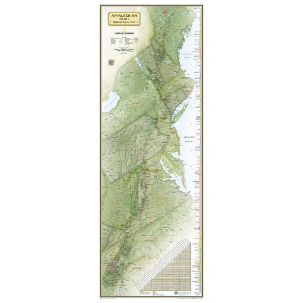 NAT GEO Boxed Appalachian Trail Wall Map