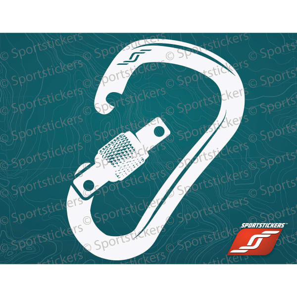 SPORTSTICKERS Carabiner, White