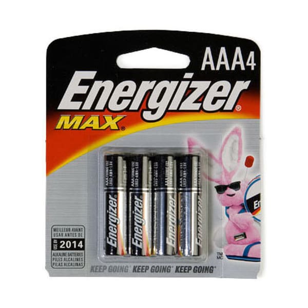 ENERGIZER AAA Batteries, 4-Pack