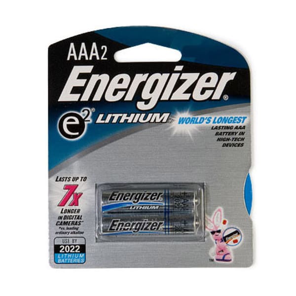 ENERGIZER AAA Lithium Batteries, 2-Pack