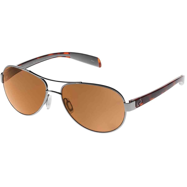 NATIVE EYEWEAR Haskill Sunglasses, Chrome Maple Tort/Brown