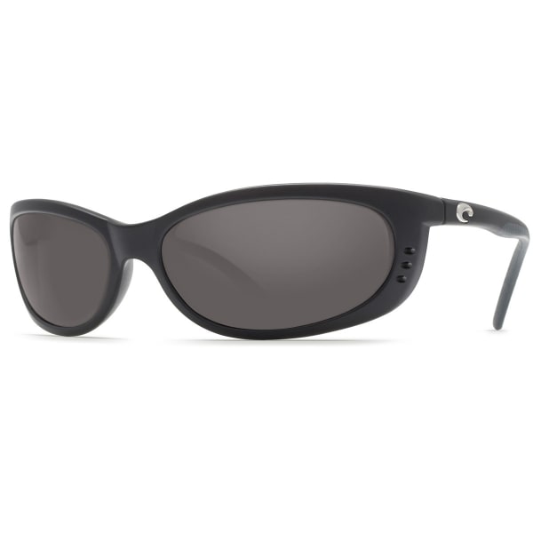 COSTA DEL MAR Fathom Sunglasses, Matte Black/Gray 580P