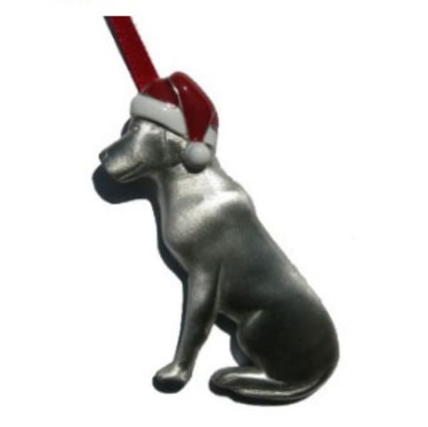 CREATIVELY YOURS Sitting Lab with Santa Ornament