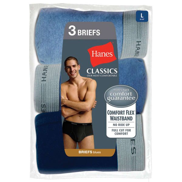 HANES Men's Classics Briefs, 3-Pack