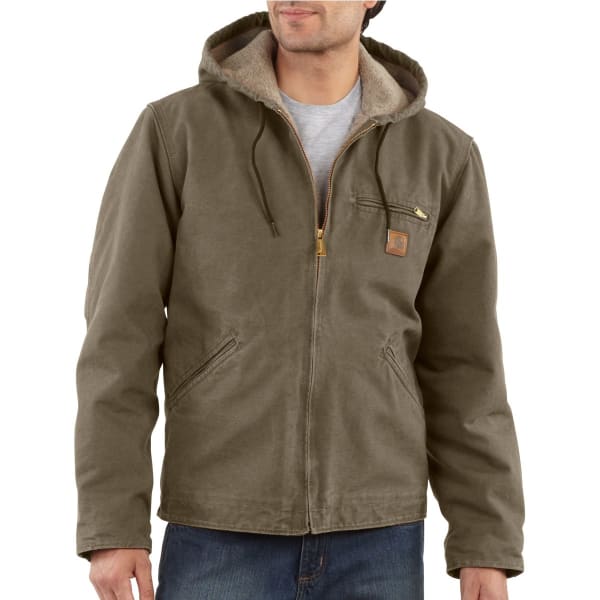 CARHARTT Men's Sandstone Sierra Sherpa Lined Hooded Jacket