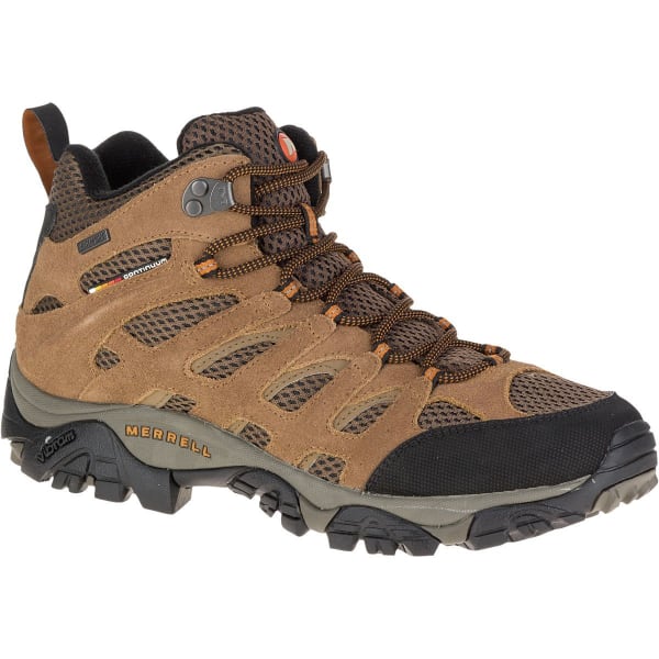 MERRELL Men's Moab Mid WP Hiking Boots, Earth, Wide