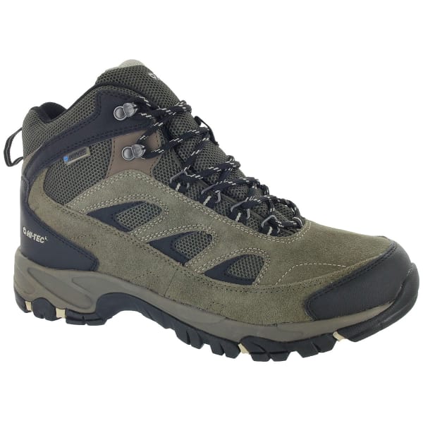 HI-TEC Men's Logan WP Hiking Boots, Smokey Brown/Olive/Snow,Wide