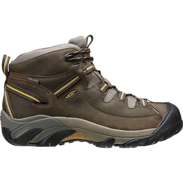 KEEN Men's Targhee II Mid WP Hiking Boots, Black Olive/Yellow