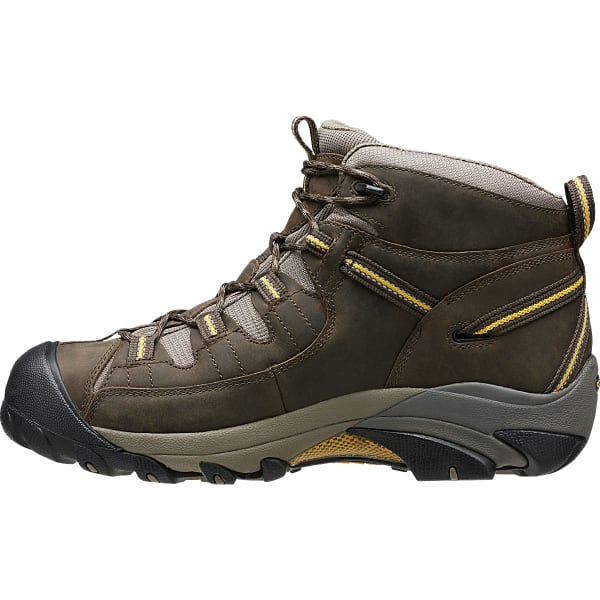 KEEN Men's Targhee II Mid WP Hiking Boots, Black Olive/Yellow - Eastern ...