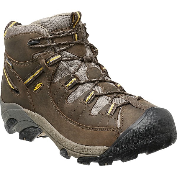 KEEN Men's Targhee II Mid WP Hiking Boots, Black Olive/Yellow - Eastern ...