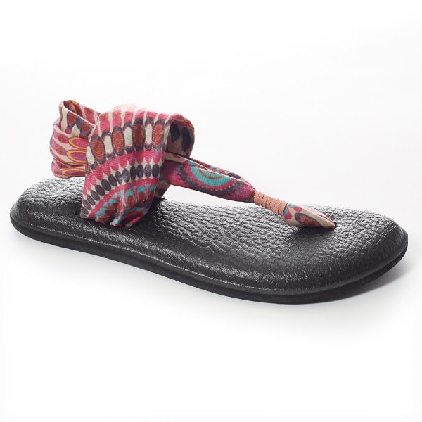 Womens Sanuks YOGA SLING 2 PRINTS magenta/tribal slops