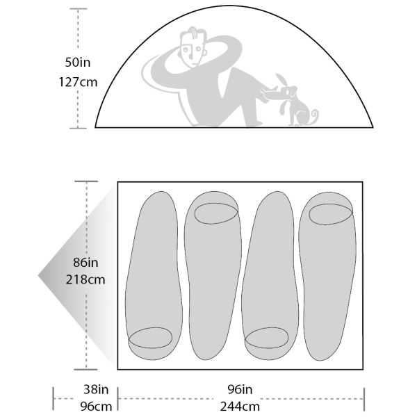 BIG AGNES Rocky Peak 4 mtnGLO Tent