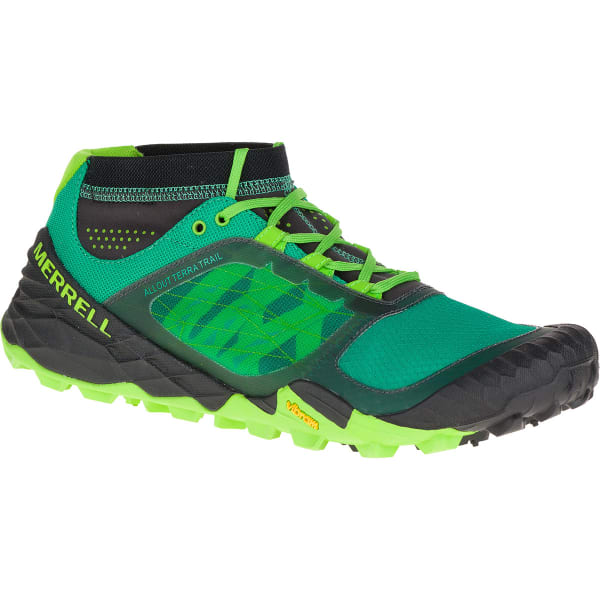 MERRELL Men's All Out Terra Trail Running Shoes, Bright Green - Eastern ...