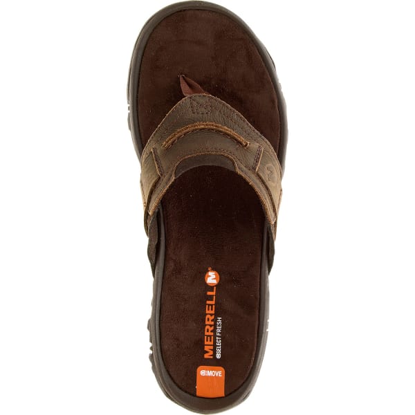 MERRELL Men's Telluride Thong Sandals, Clay