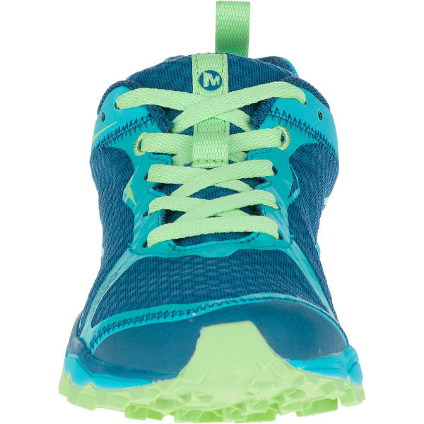 MERRELL Women's All Out Crush Light Trail Running Shoes, Bright Green