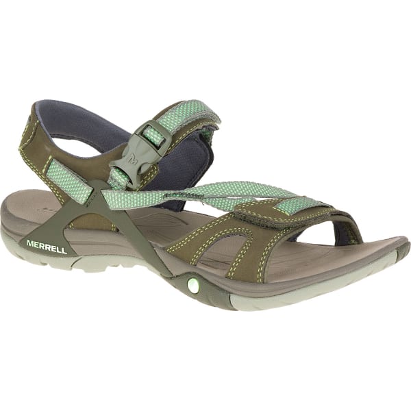 MERRELL Women's Azura Strap Hiking Sandals, Medium Green