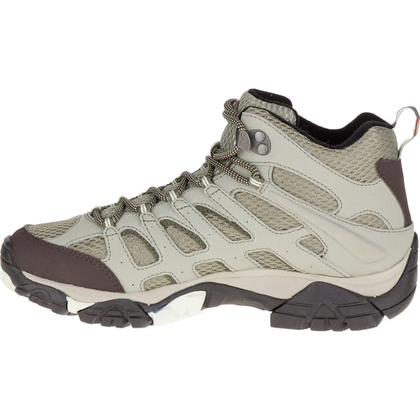 MERRELL Women's Moab Mid Waterproof Hiking Boots, Granite