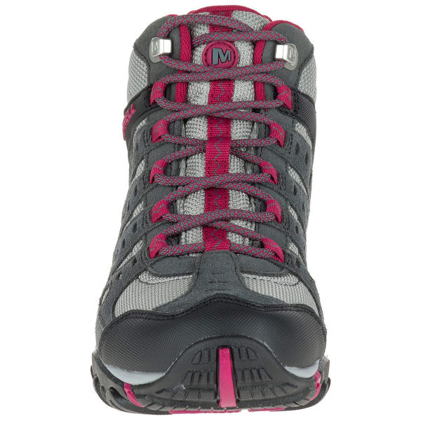 MERRELL Women's Accentor Mid WP Hiking Shoes, Castlerock/Beet Red