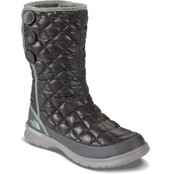 THE NORTH FACE Women's Thermoball Button-Up Boots, Shiny Smoke Pearl Grey