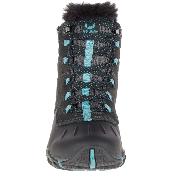 Autonomi let at håndtere blad MERRELL Women's Atmost Mid Waterproof Boots, Black - Eastern Mountain Sports