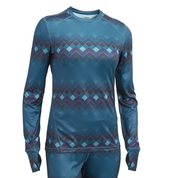 EMS Women's Techwick Printed Lightweight Long-Sleeve Crew Baselayer