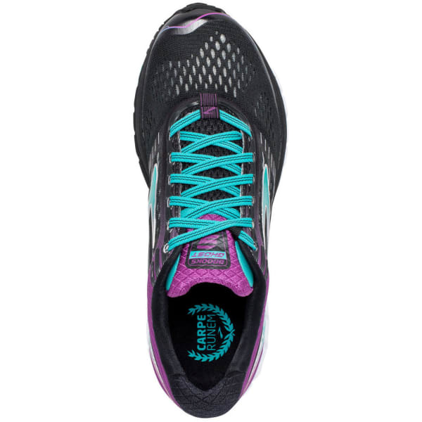 BROOKS Women's Ghost 9 Running Shoes, Black/Sparkling Grape