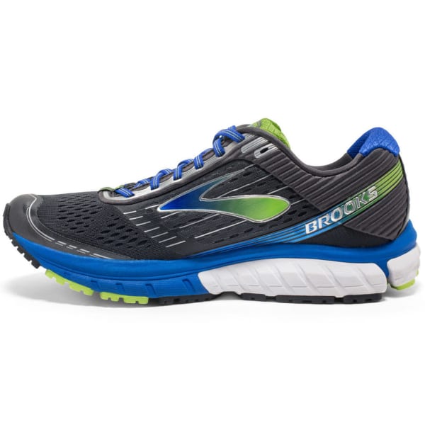 BROOKS Men's Ghost 9 Running Shoes, Anthracite/Electric Blue/Lime