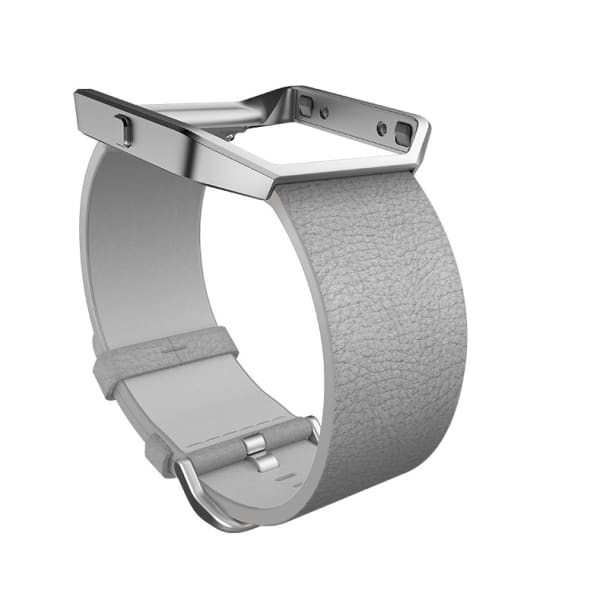 FITBIT Blaze Leather Accessory Band - Mist Grey Leather, Large