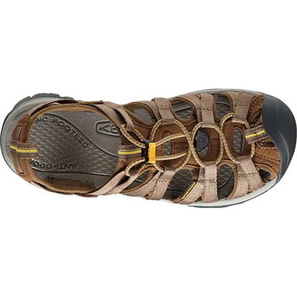 KEEN Women's Whisper Sandals, Coffee Liqueur/Yellow