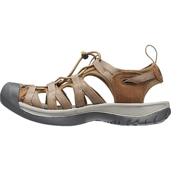 KEEN Women's Whisper Sandals, Coffee Liqueur/Yellow