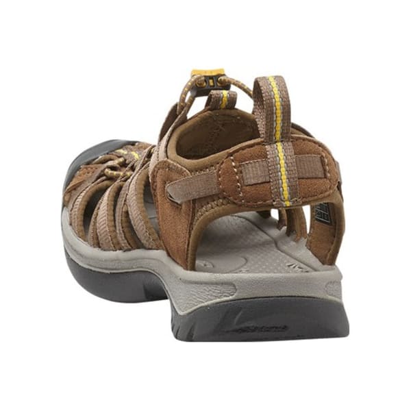 KEEN Women's Whisper Sandals, Coffee Liqueur/Yellow