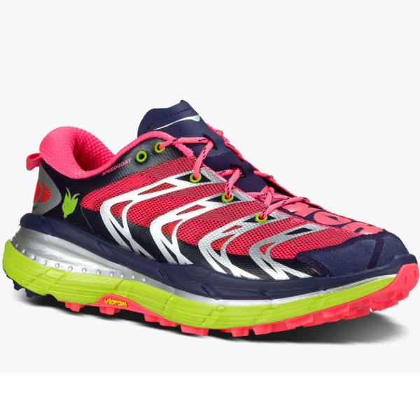 HOKA ONE ONE Women's Speedgoat Trail Running Shoes, Astral Aura/Neon Pink