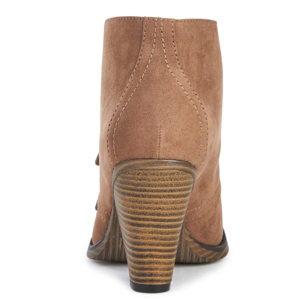 MIA Women's Shawna Cone Heel Bootie, Taupe