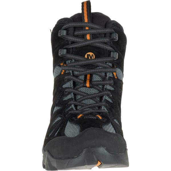 MERRELL Men's Capra Mid Waterproof Hiking Shoes, Black/Orange