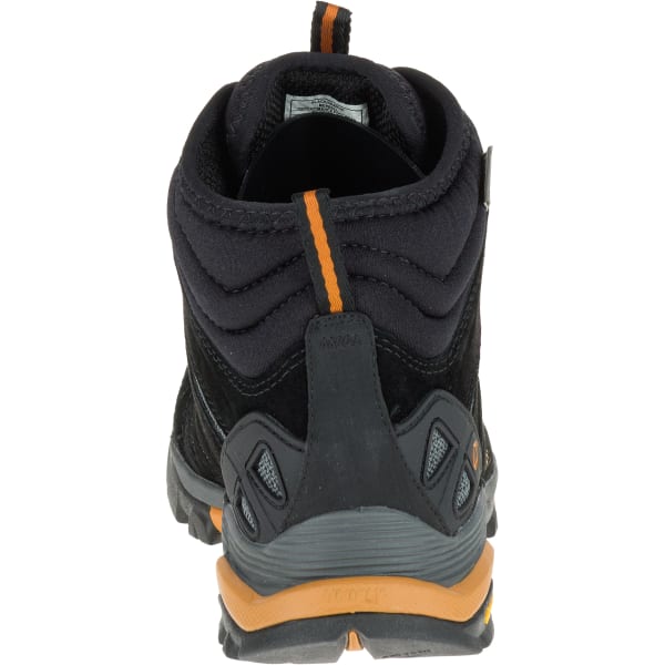 MERRELL Men's Capra Mid Waterproof Hiking Shoes, Black/Orange