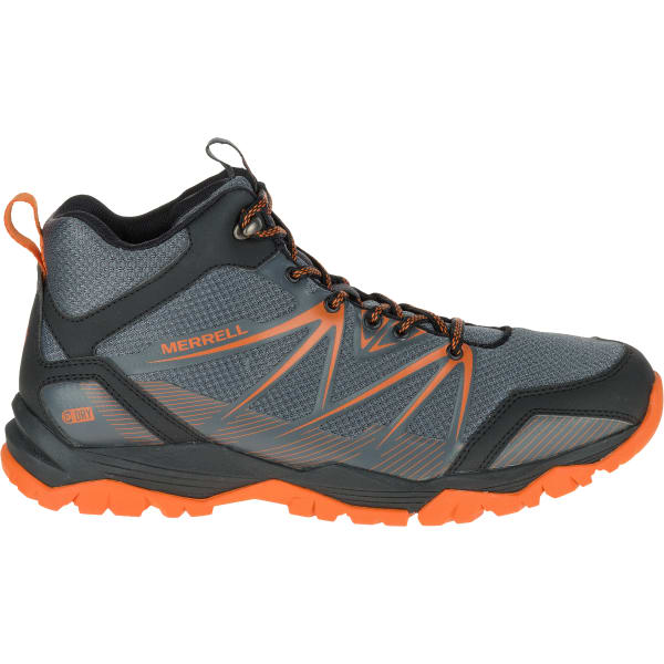 MERRELL Men's Capra Rise Mid Waterproof Hiking Shoes, Castle Rock