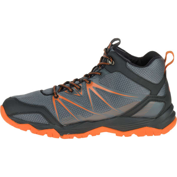 MERRELL Men's Capra Rise Mid Waterproof Hiking Shoes, Castle Rock