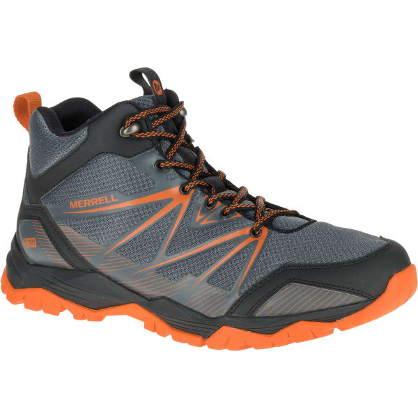 MERRELL Men's Capra Rise Mid Waterproof Hiking Shoes, Castle Rock