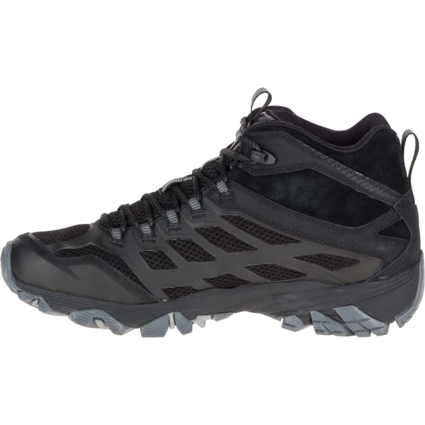 MERRELL Men's Moab FST Mid Waterproof Wide Shoes, Noire