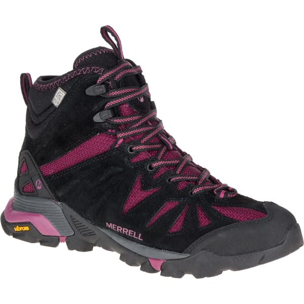 MERRELL Women's Capra Mid Waterproof Shoe, Huckleberry