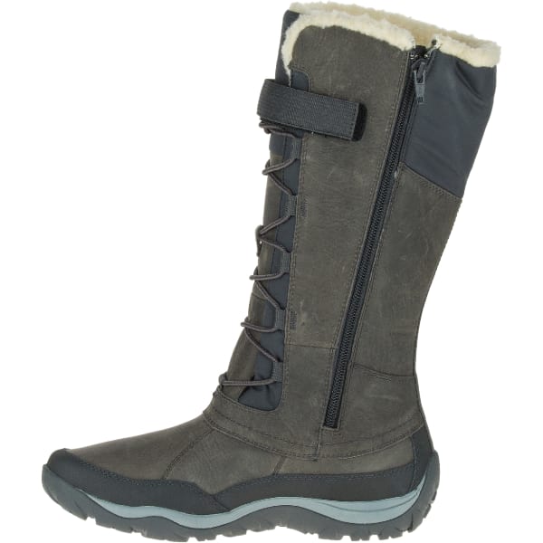 MERRELL Women's Murren Tall Waterproof Winter Boots, Pewter - Eastern ...