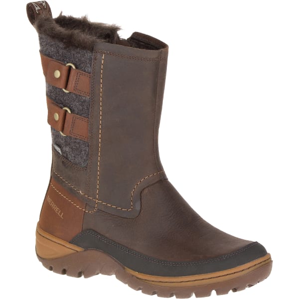 MERRELL Women's Sylva Mid Buckle Waterproof Boot, Potting Soil