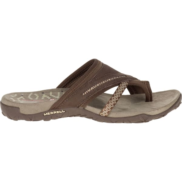 MERRELL Women's Terran Post II Sandals, Dark Earth