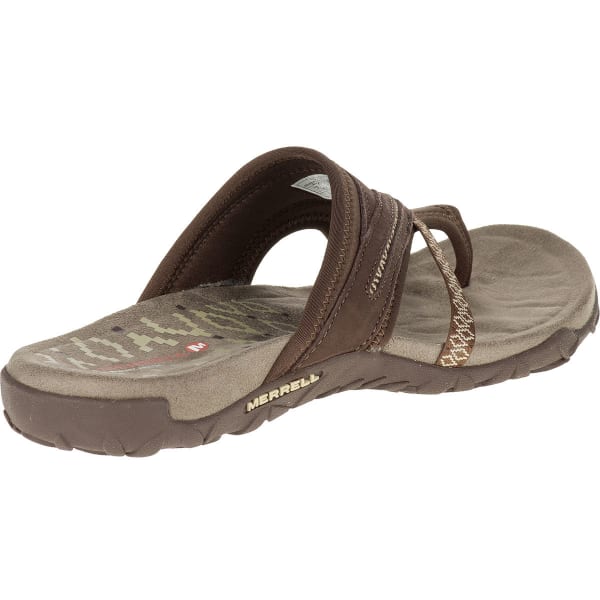 MERRELL Women's Terran Post II Sandals, Dark Earth