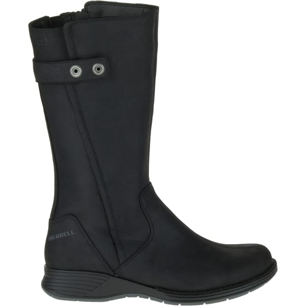 Merrell travvy tall sales boots black