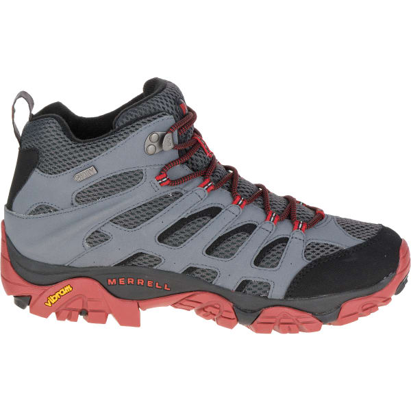 MERRELL Men's Moab Mid Waterproof Hiking Shoe, Castle Rock/Black