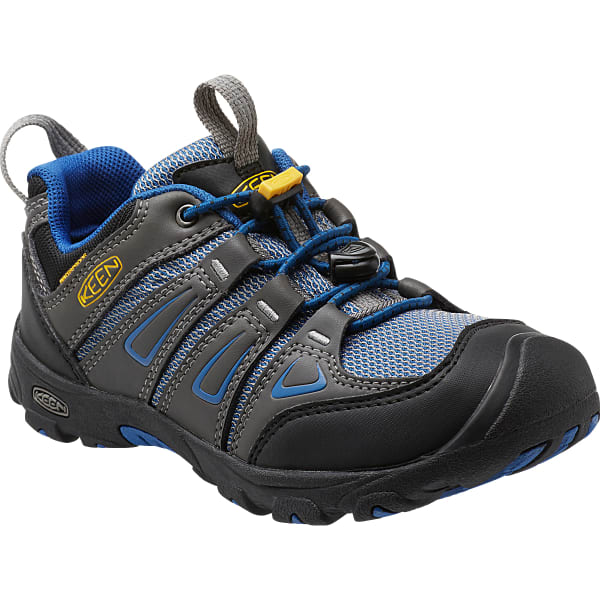 KEEN Kids' Oakridge Low Waterproof Shoes, Magnet/True Blue